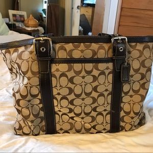 Brown Coach tote